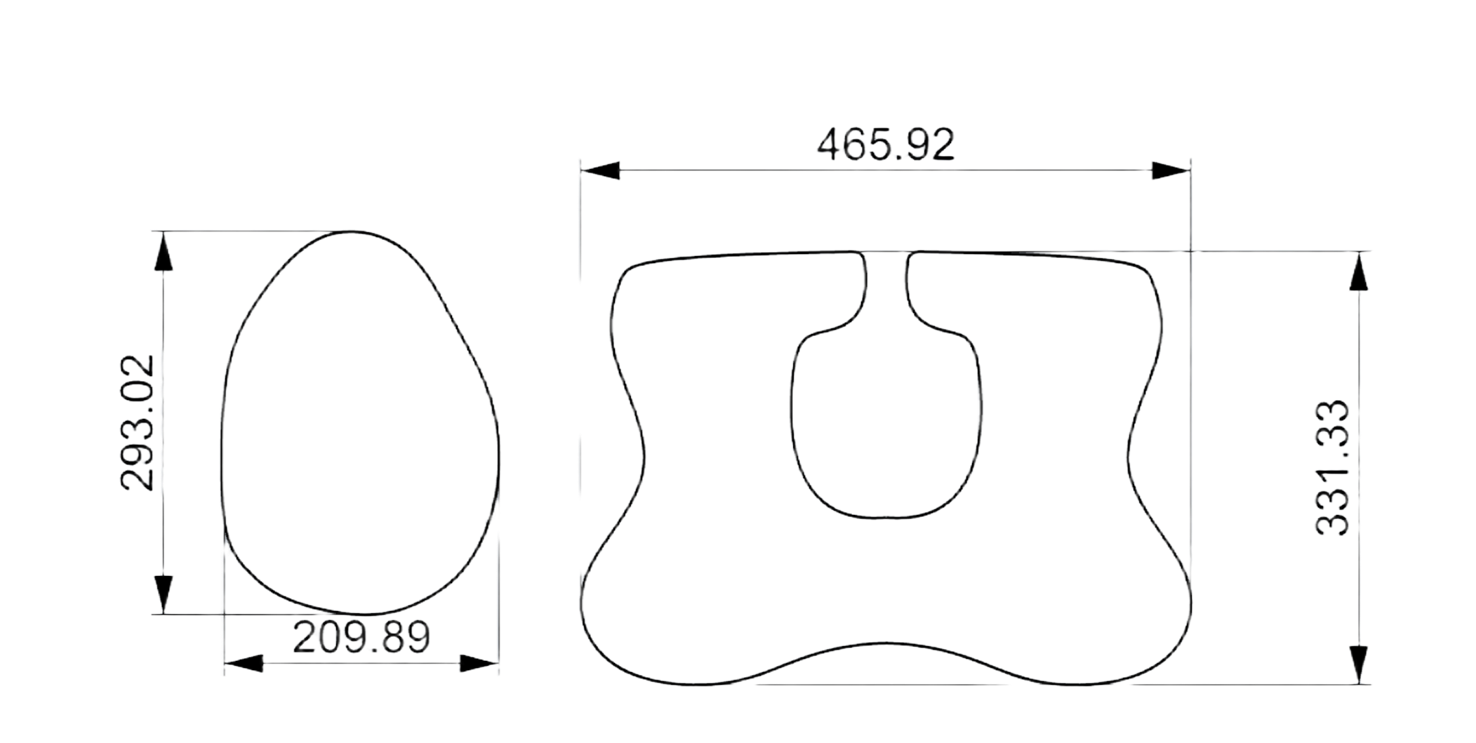 Top dimensions